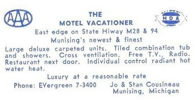 Motel Vacationer - Vintage Postcard Back (newer photo)